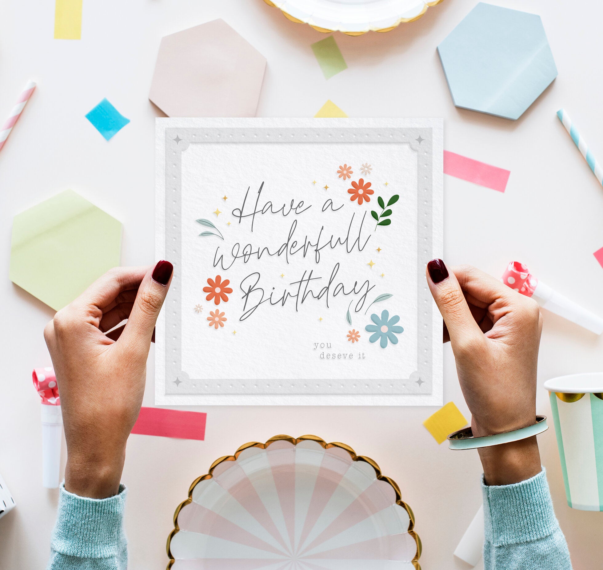 Have a Wonderful Birthday Flowers Card