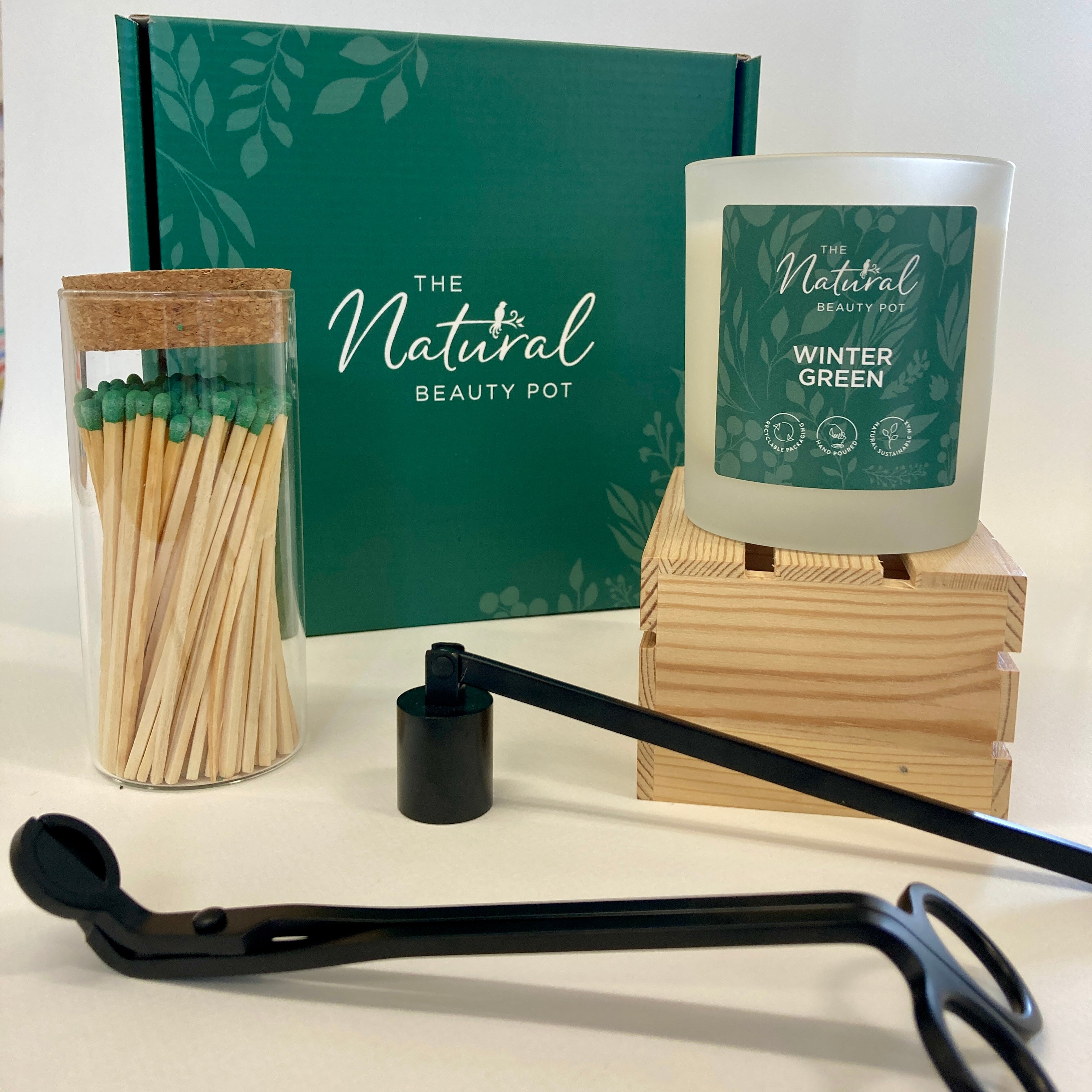 Winter Green Candle Set