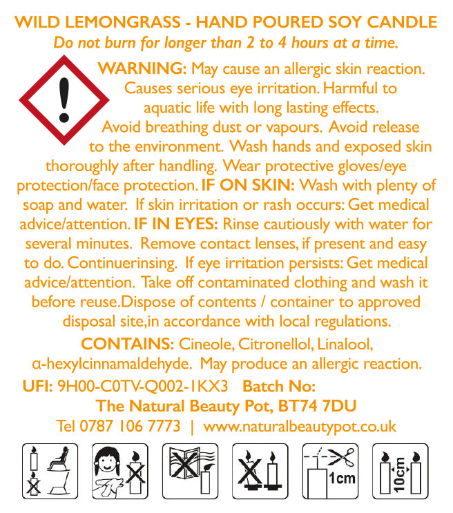Wild Lemongrass Soy Candle 30cl