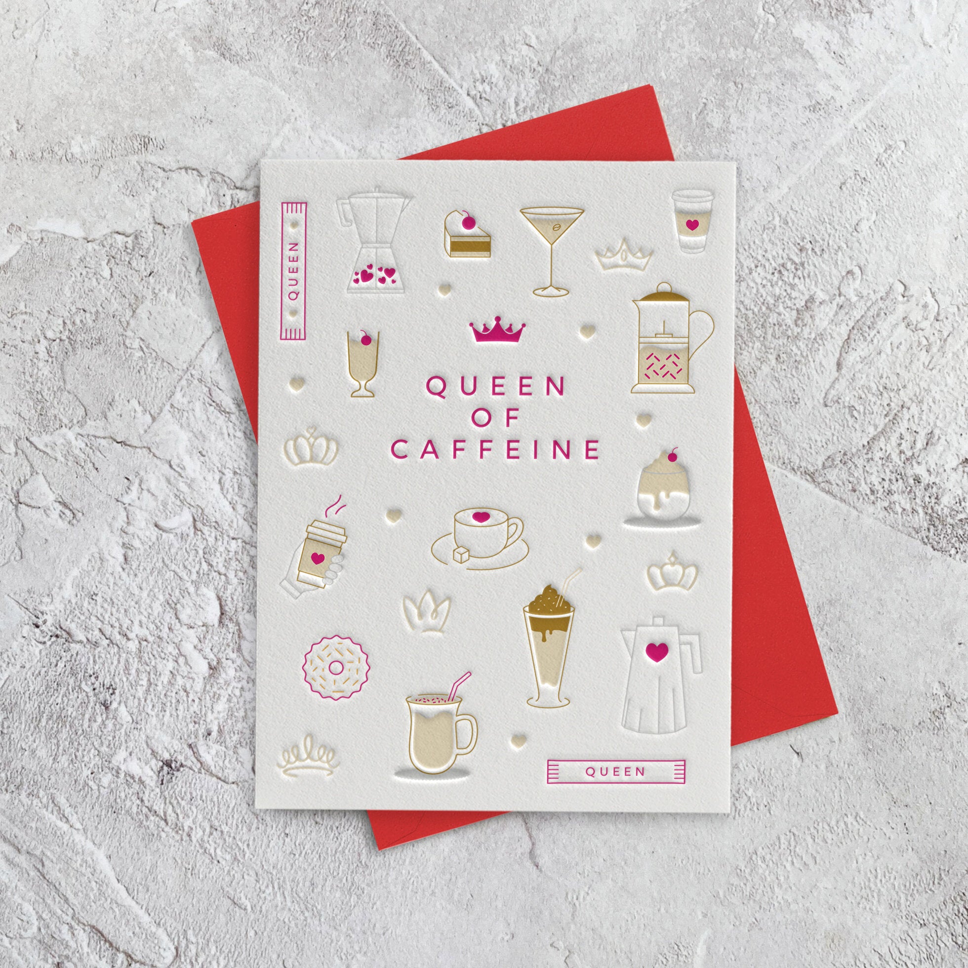 Queen of Caffeine Card