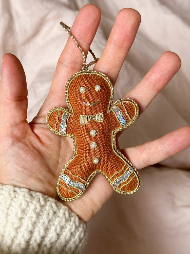 Gingerbread Handmade Christmas Linen Decoration
