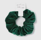 Velvet 12cm Scrunchie Forest Green