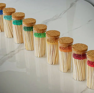 Coloured Matches - Large Tube with Cork