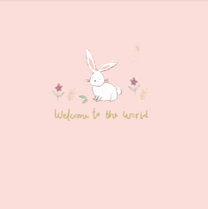 Welcome to the World Bunnies Greeting Card