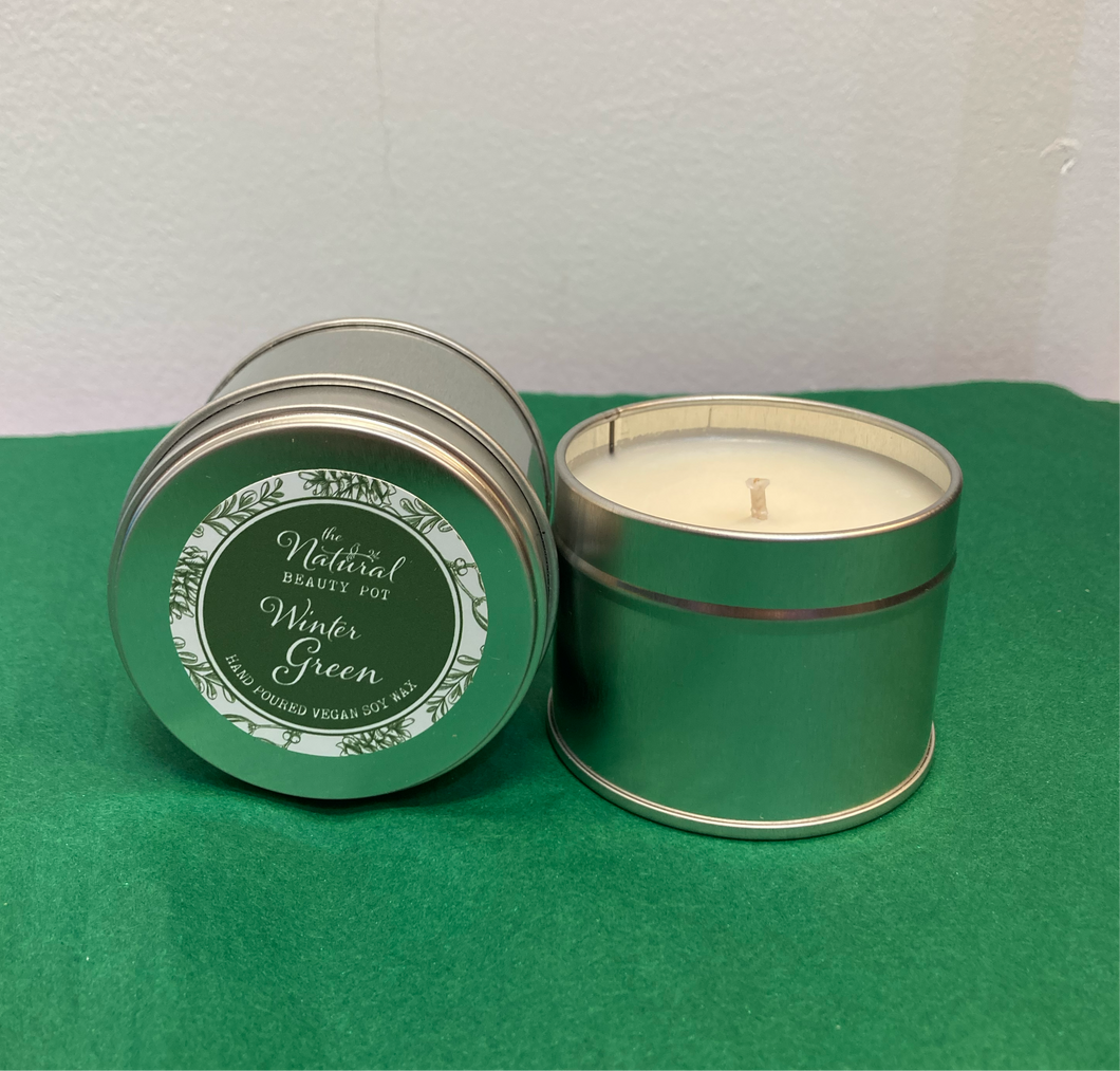 Winter Green Soy Candle Tin