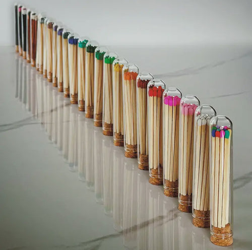 Coloured Matches - Small Tube with Cork