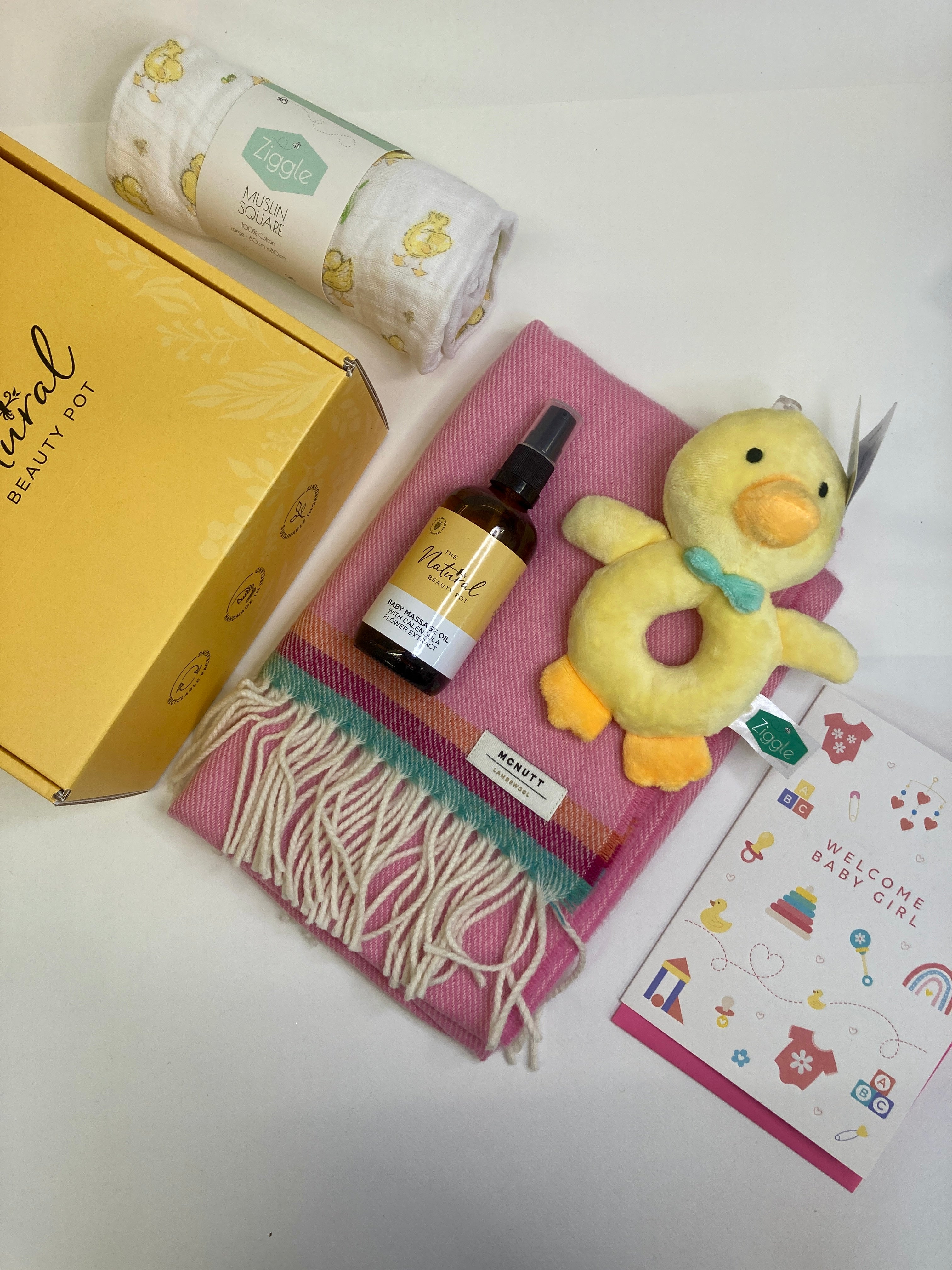 Pink & Yellow Baby Girl Gift Box