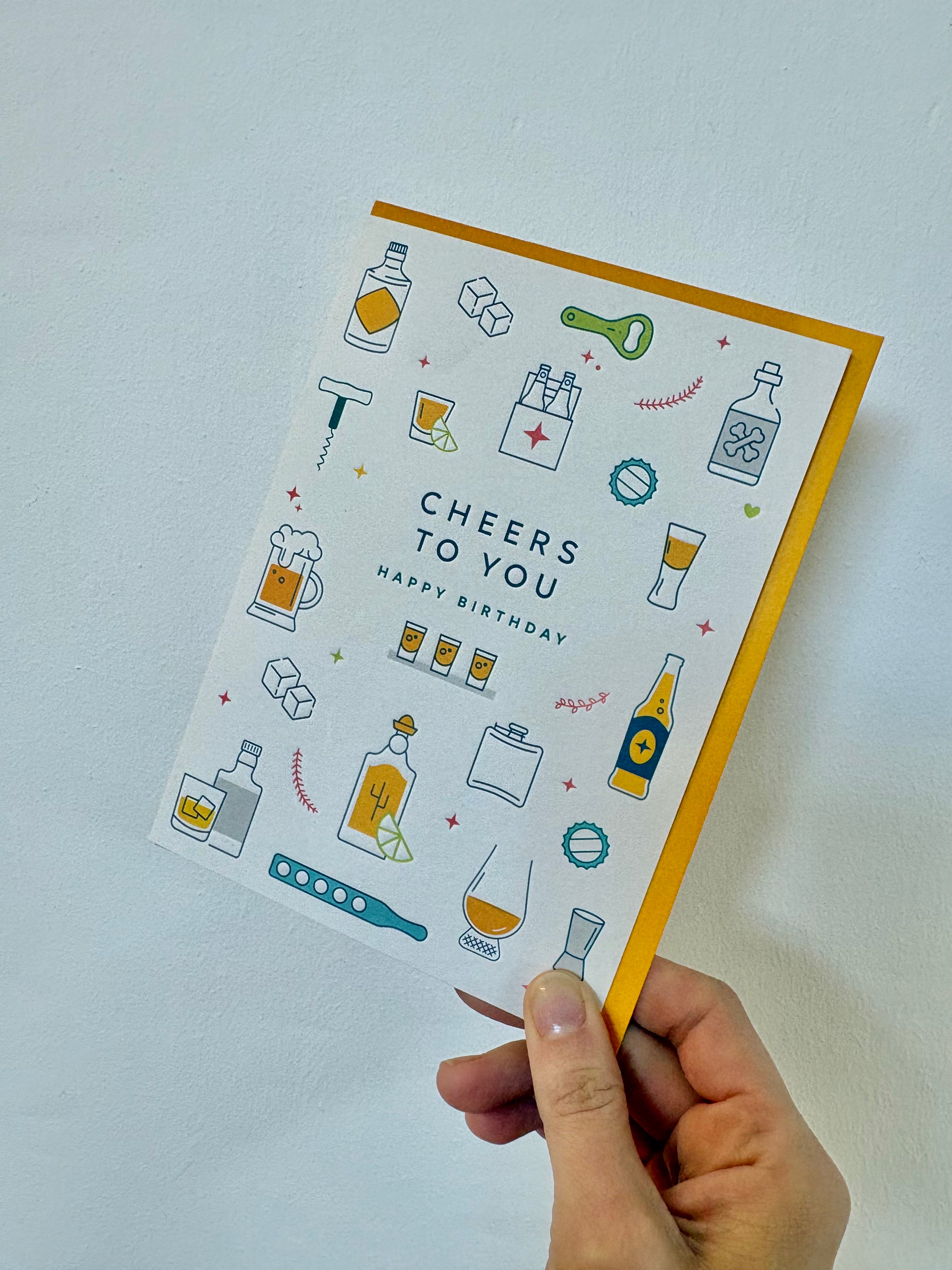 Cheers to you, Happy Birthday Card