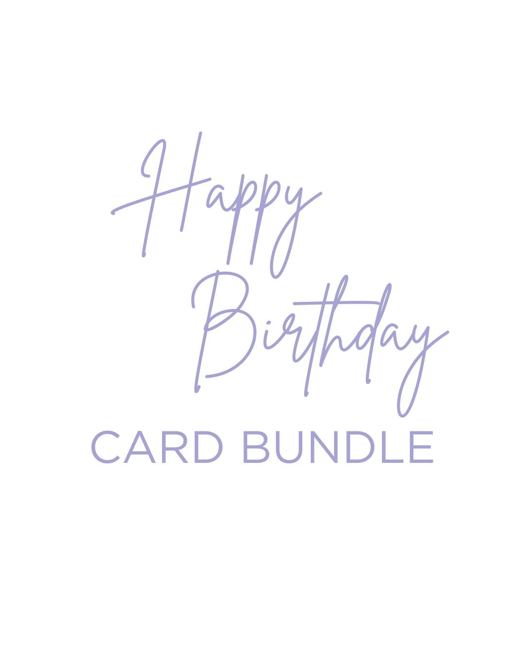 Happy Birthday Greeting Cards Bundle – Set of 4 (Eco-Friendly &amp; Sustainably Made)