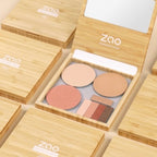 Refillable Wooden makeup compact with mirror Zao
