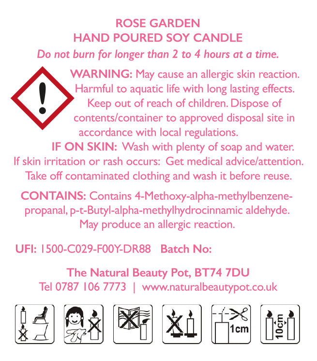 Rose Garden Soy Wax Candle 30cl