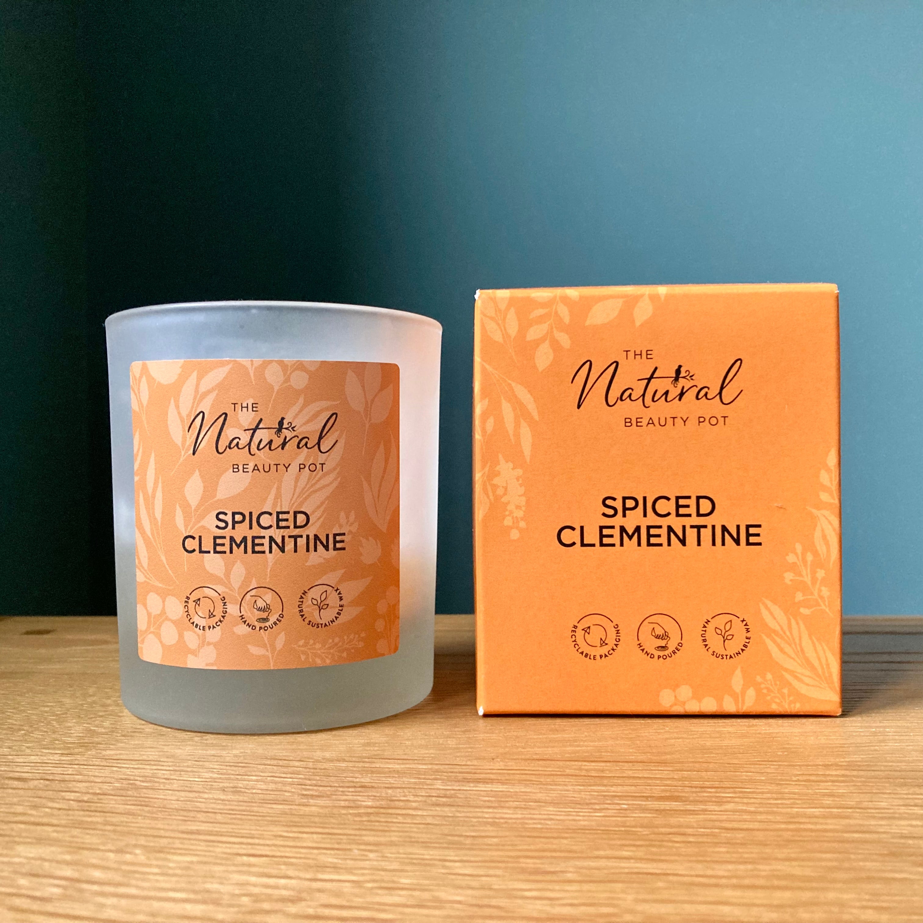 Spiced Clementine Natural 30cl Candle in glass jar