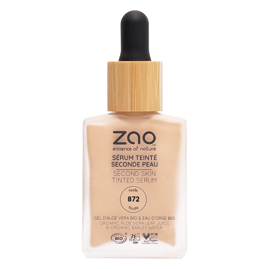 Zao foundation serum bottle with dropper 