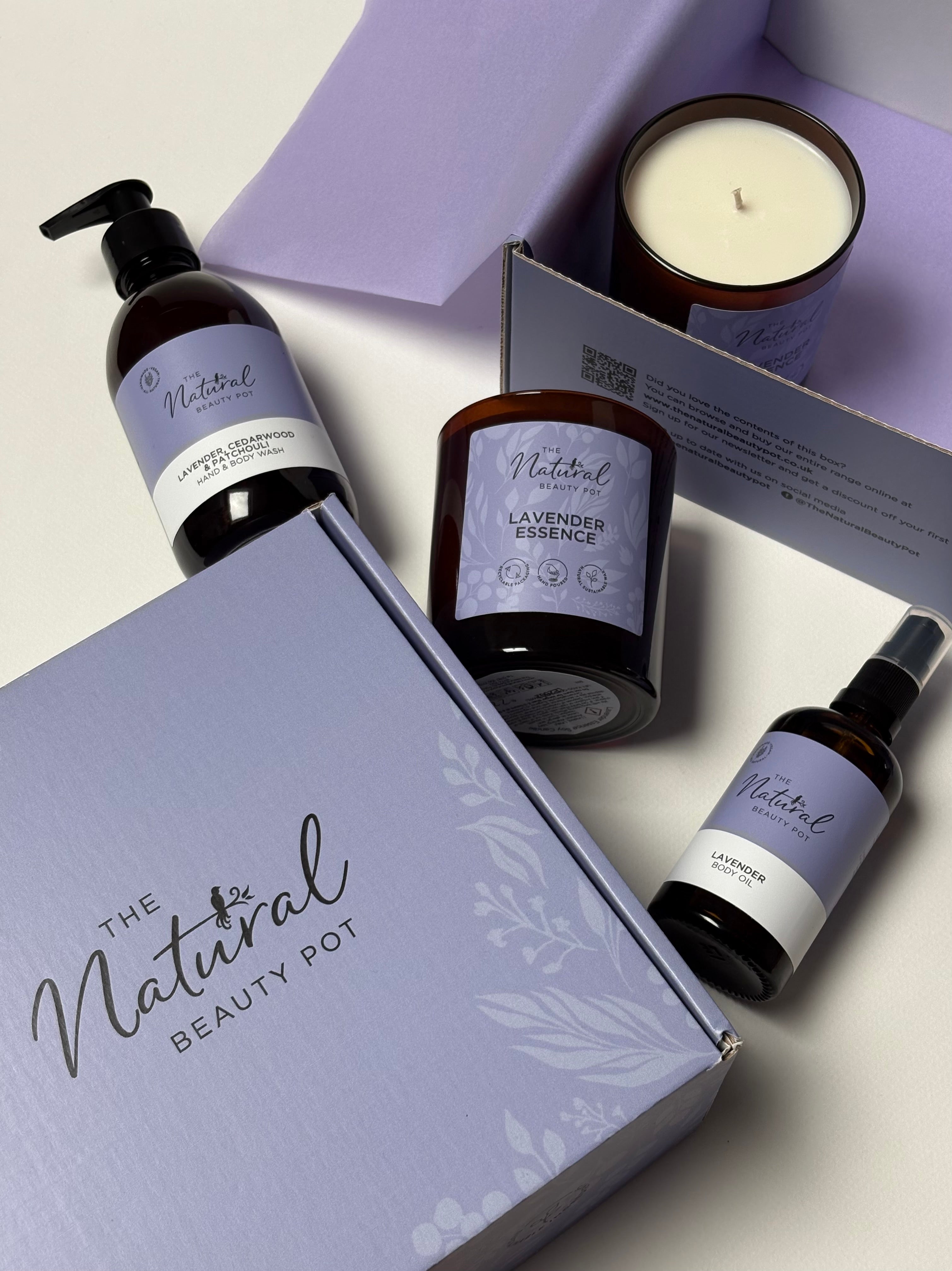 lavender scented natural beauty products from The Natural Beauty Pot 