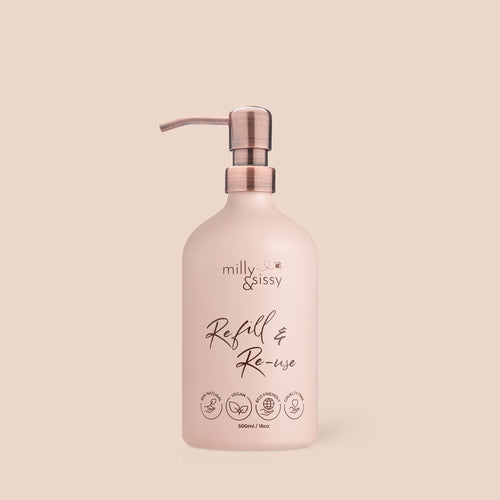 500ml Blush Pink Aluminium Bottle with Bronze Pump