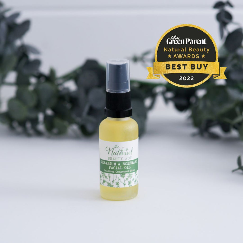 Geranium & Rosemary Facial Oil, for oily hormonal skin