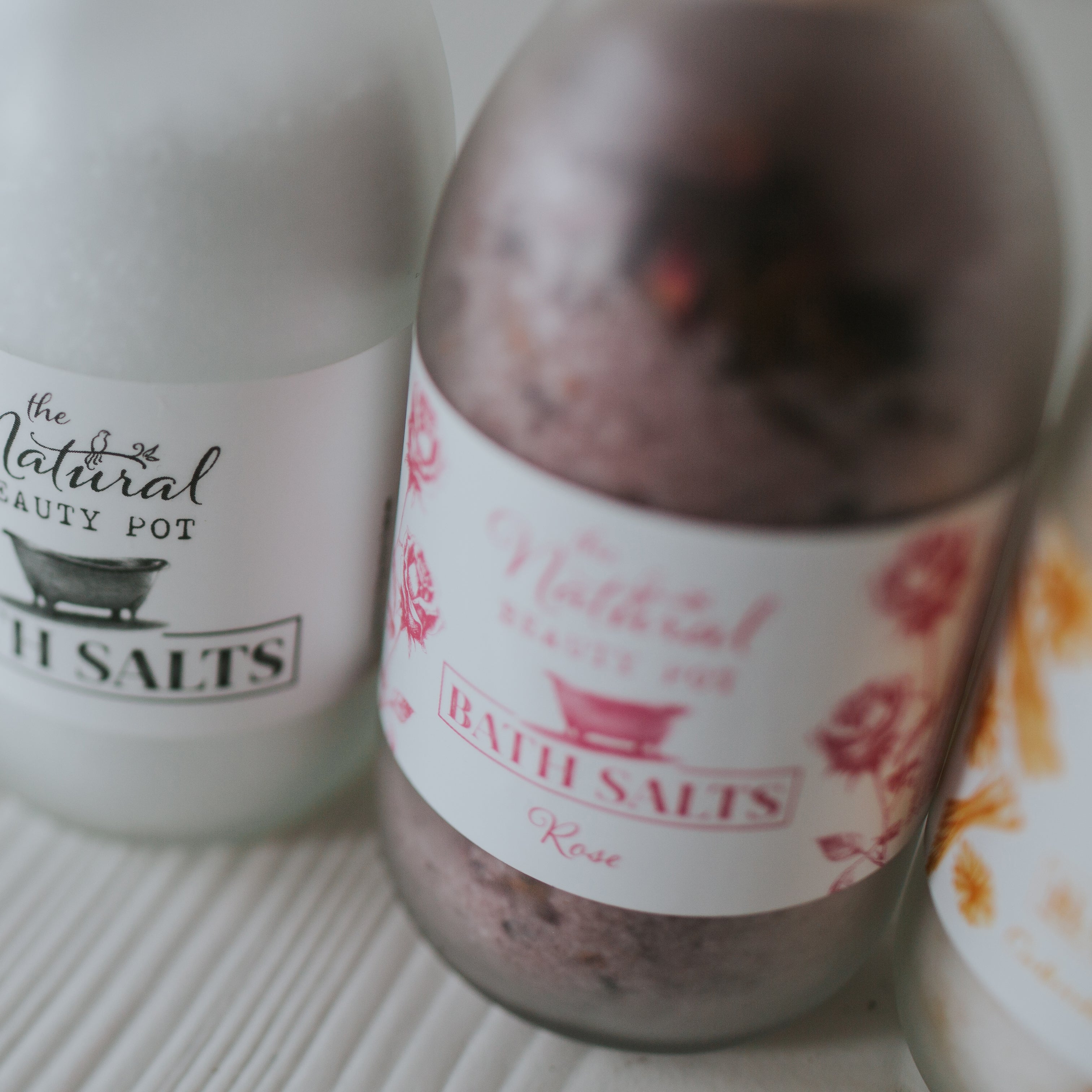 Rose Bath Salts, Natural, Organic, Relaxing Bath, Vegan, Handmade