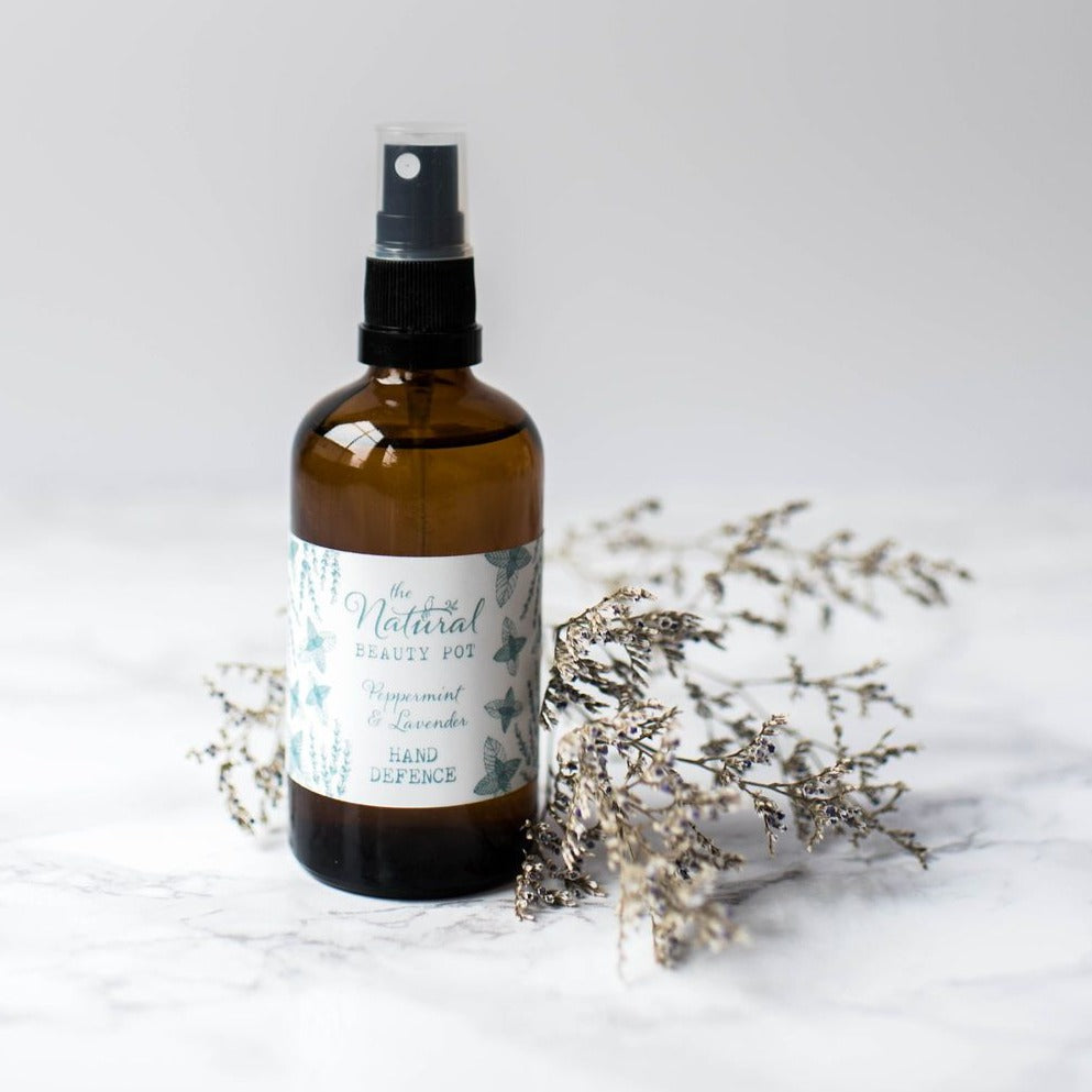 Peppermint & Lavender Hand Defence Sanitiser for sensitive skin 
