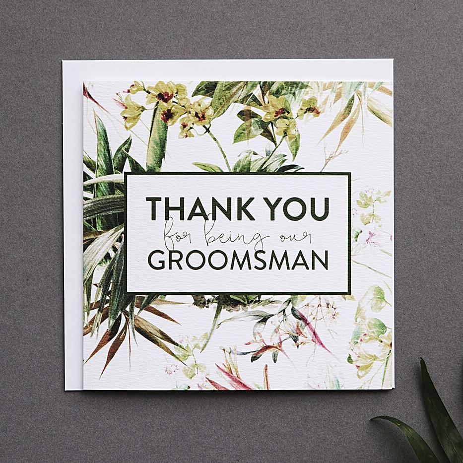 Thank You For Being My Groomsman Wedding Card